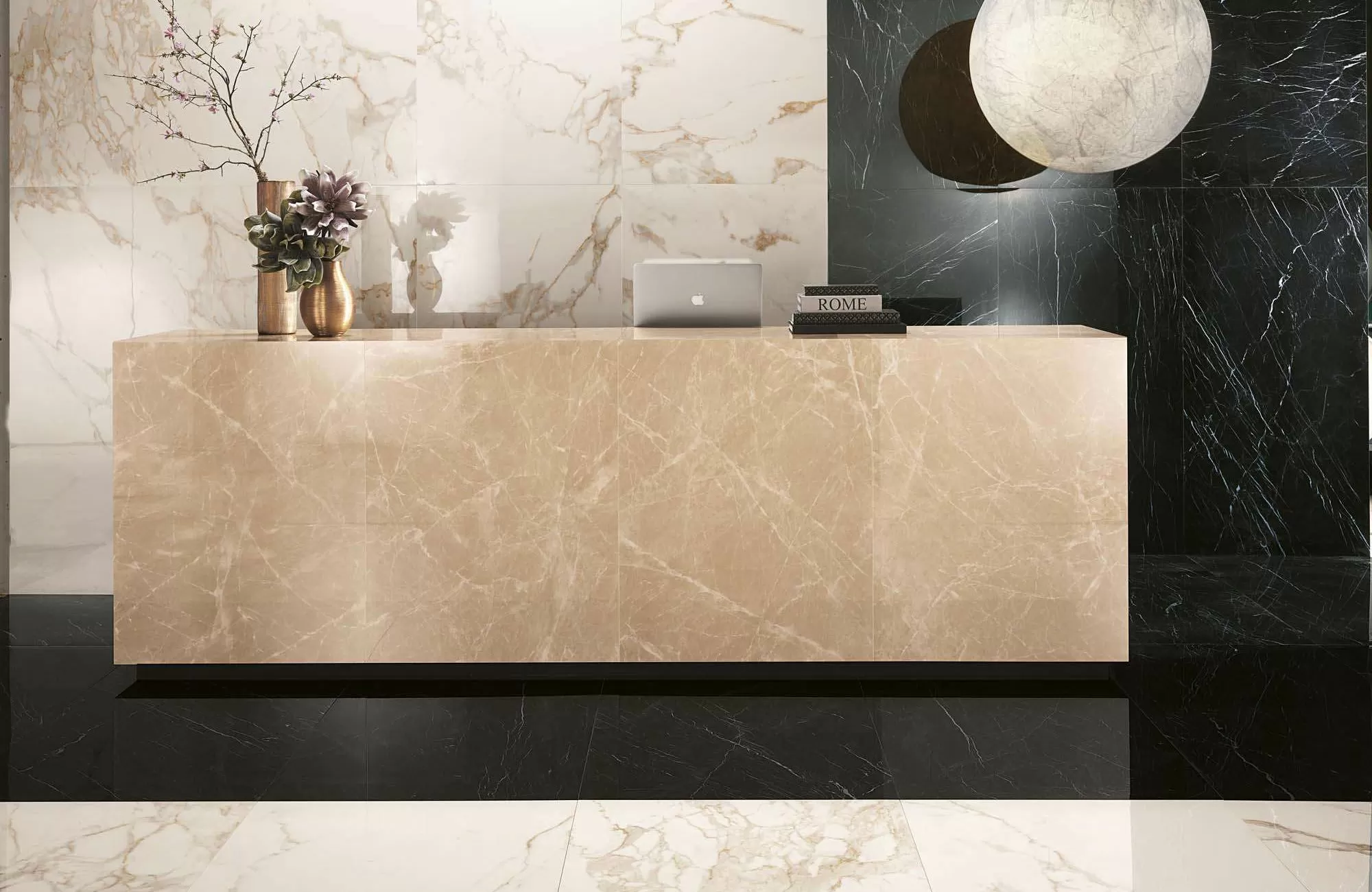 Плитка fNHR Roma Diamond Carrara Brillante 25x75