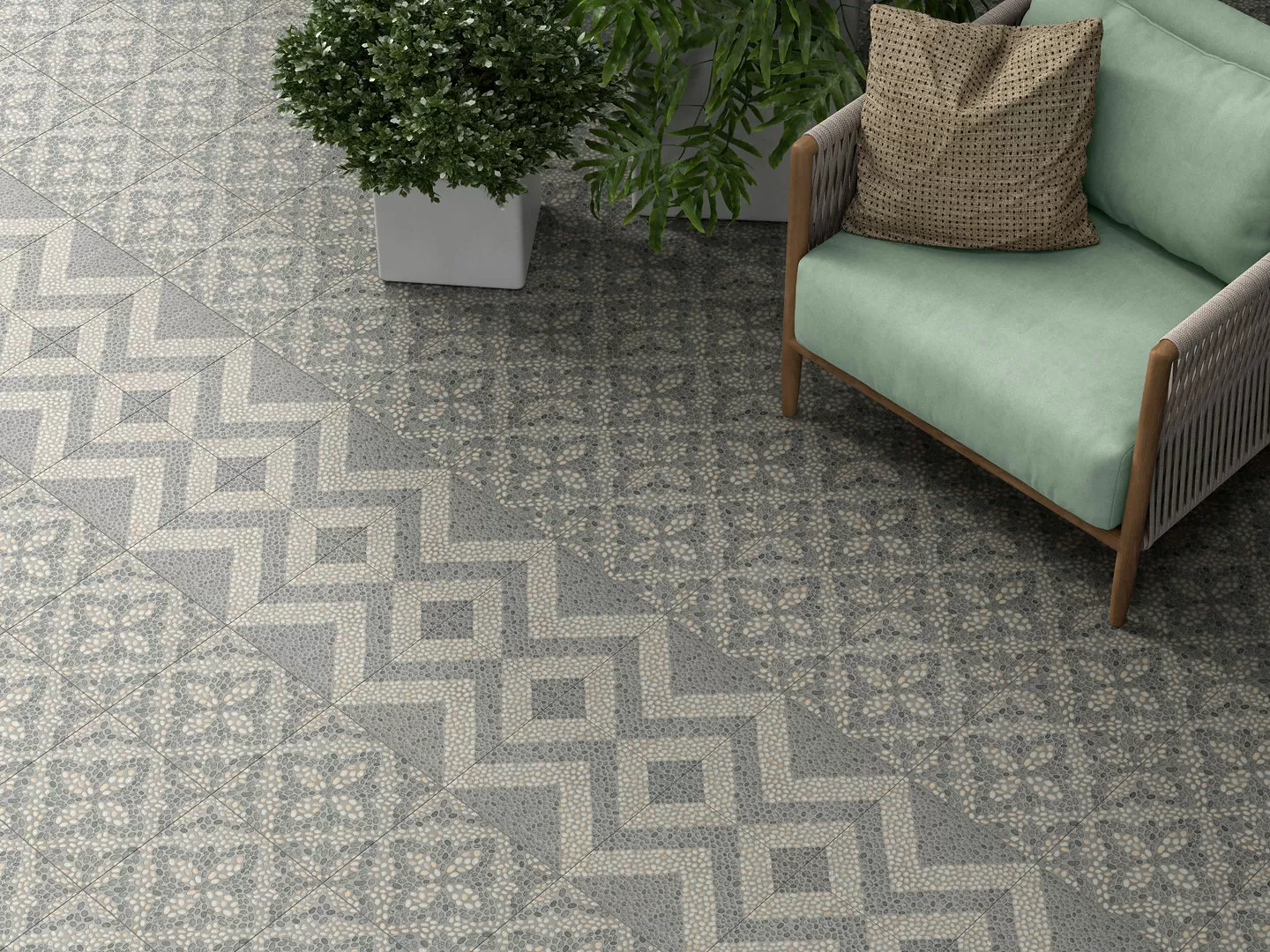 Керамогранит SG936700N Сассолино 3 серый матовый 30x30x8