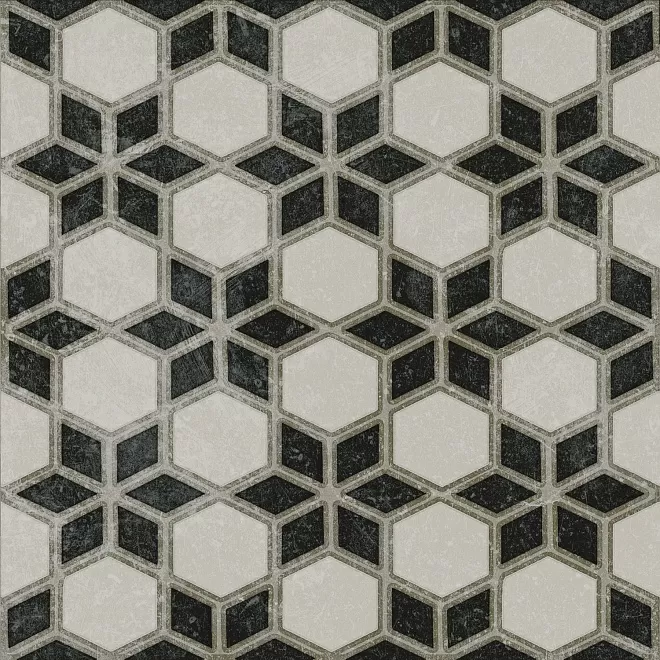 Керамогранит VT/A297/SG1544N Декор Фреджио 4 черно-белый 20x20x8