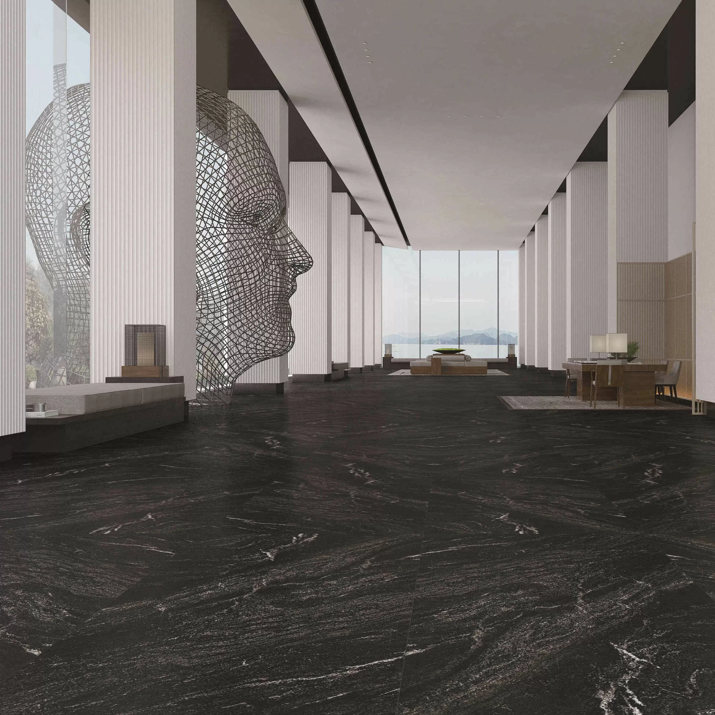 Керамогранит MN728CP271206 Galaxy Black Polished 6mm 120x120