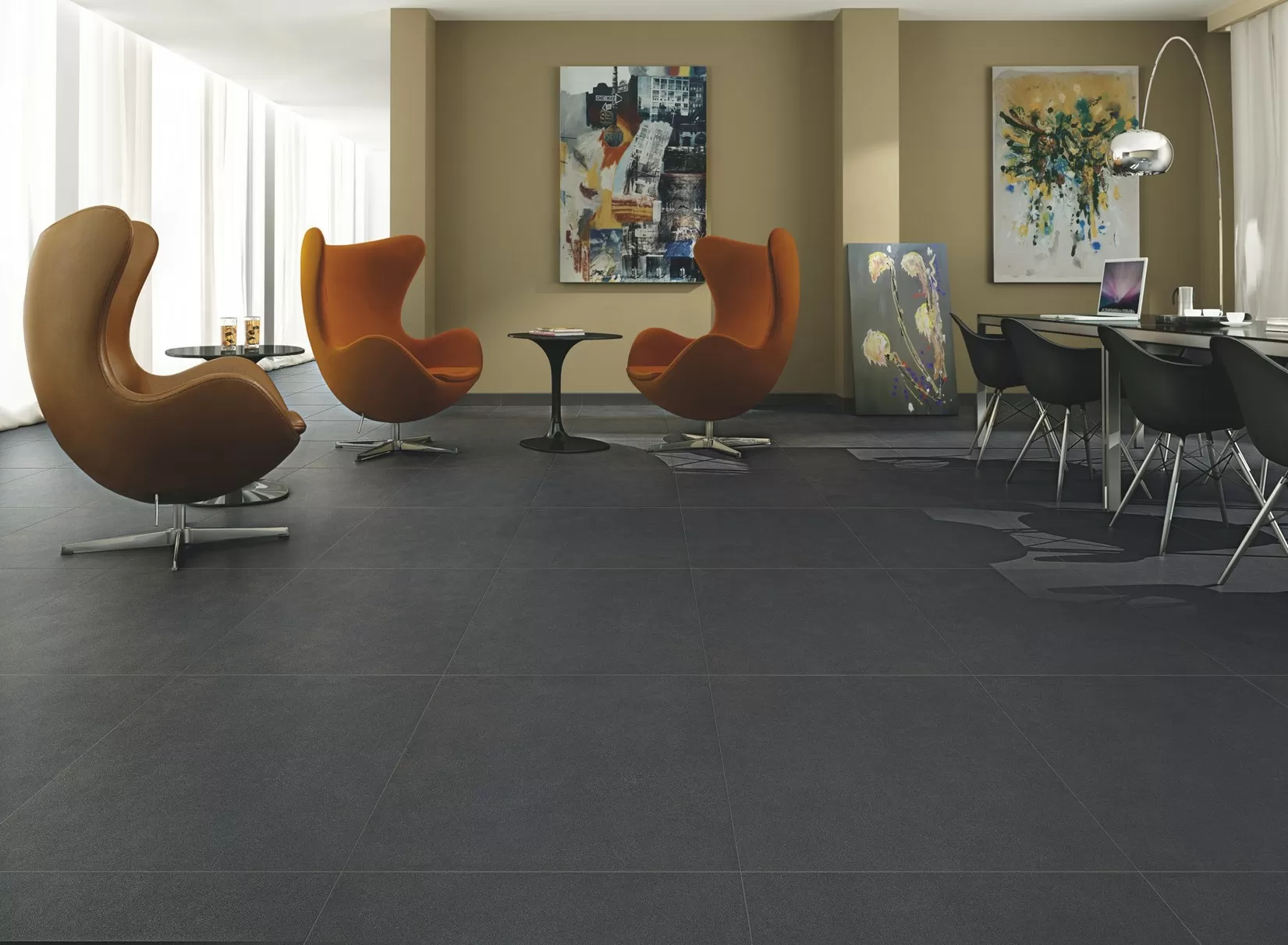Керамогранит 3748476 Spazio Listello Antracite 9x30