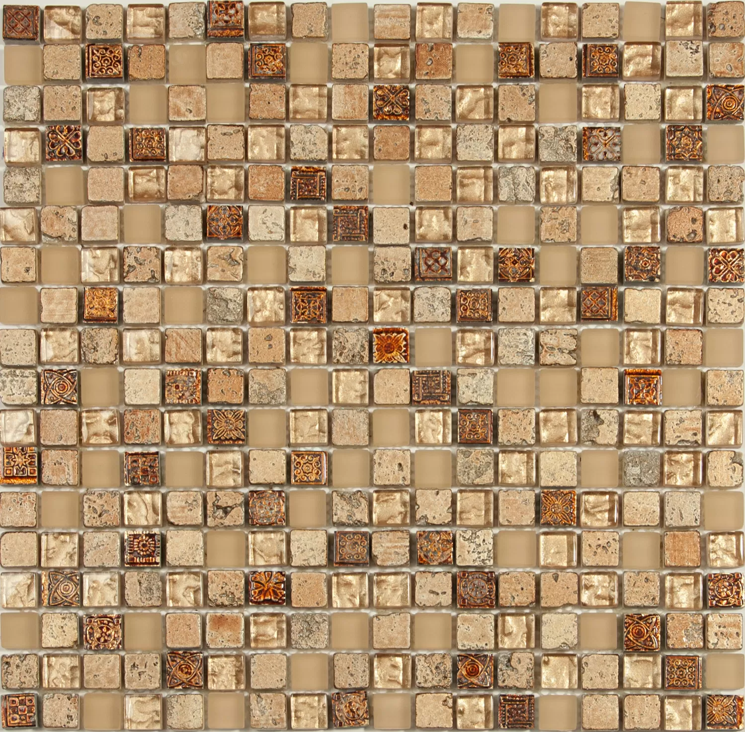 Мозаика S-822 стекло керамика (15x15x8) 305*305