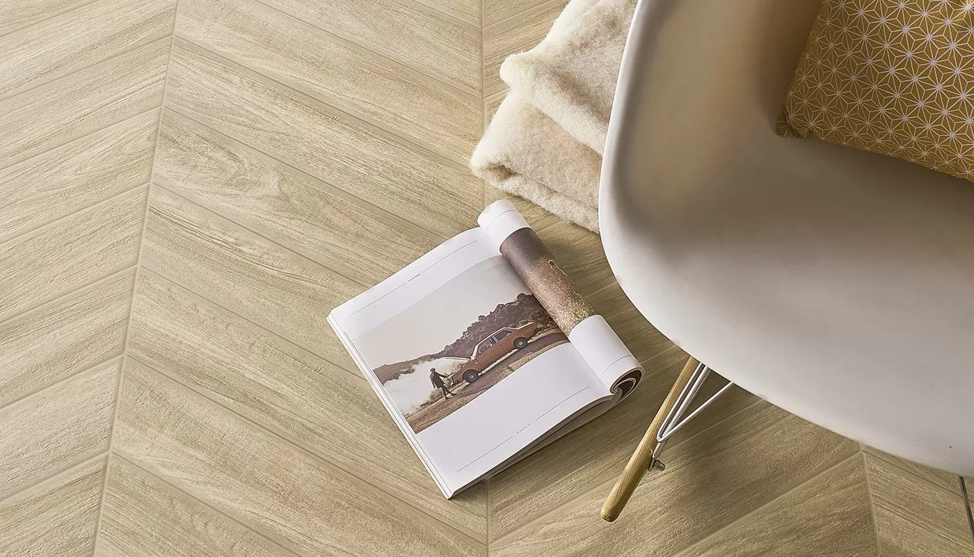 Керамогранит EFCY SleekWood White Chevron 11x54