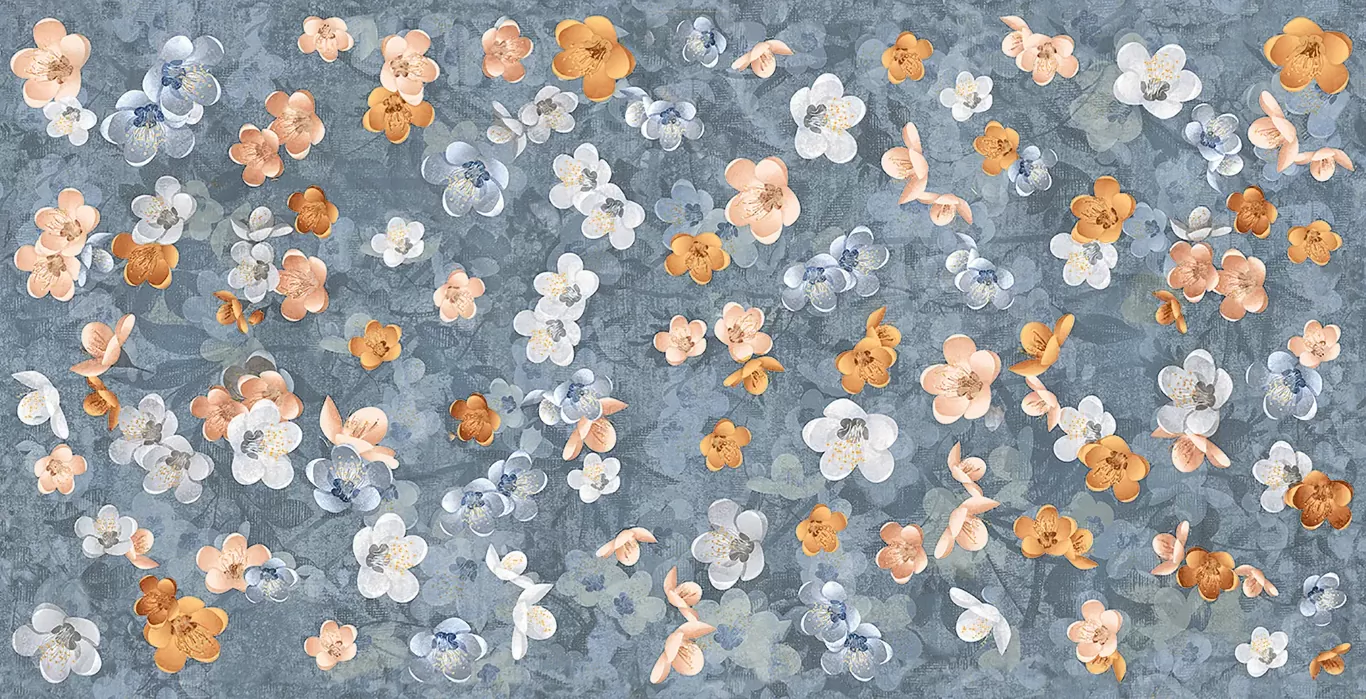 Керамогранит 05275 Homey Bloom Blue Nat/Ret 60x120