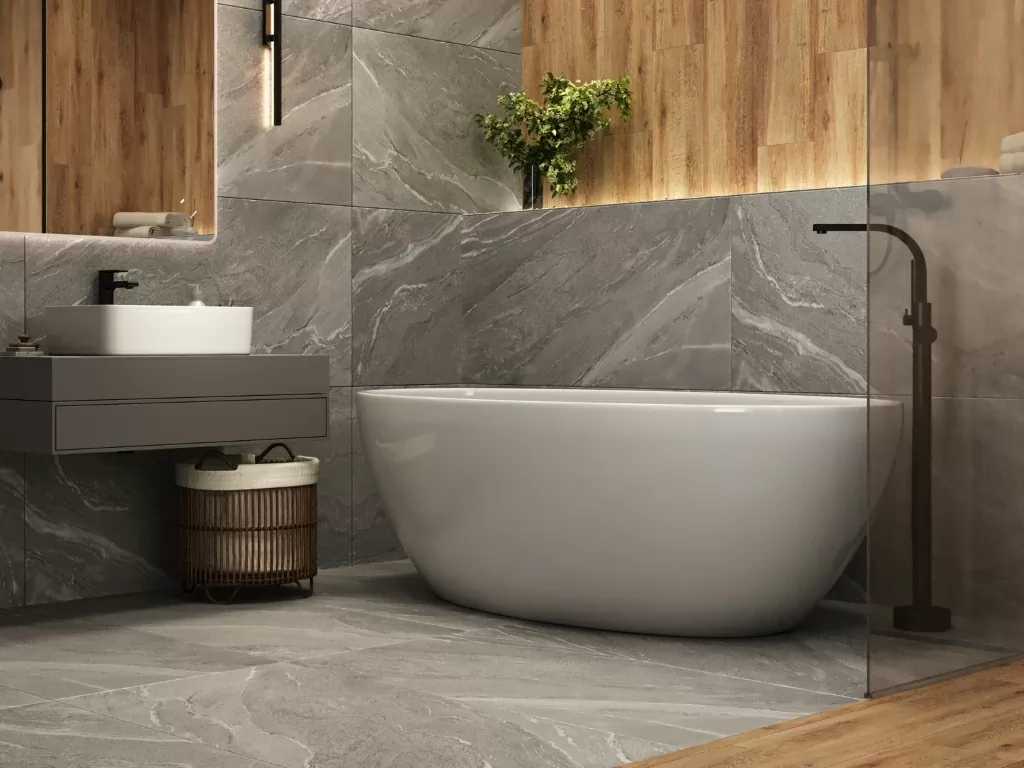 Керамогранит 17440 Manzolino серый ректификат 60x120