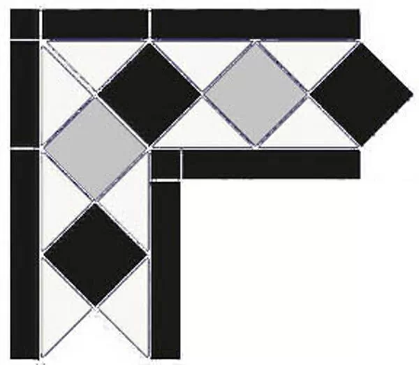 Керамогранит Угол Анна (01/02/19) 25.3x25.3x12.2