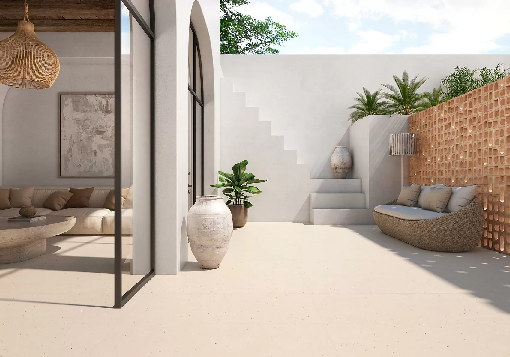 Керамогранит 230376 Land Terracota Decor Rect Matt 59.5x119.2