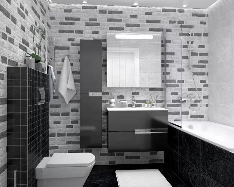 Керамогранит Loft чёрный 30х60