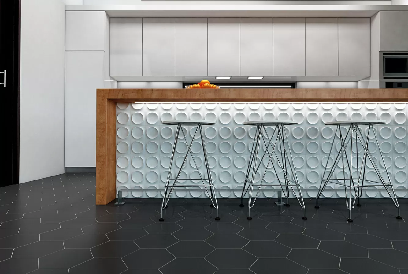 Керамогранит 113850 TRAPEZIUM FLOOR R9 GRAPHITE MATT 9.8x23