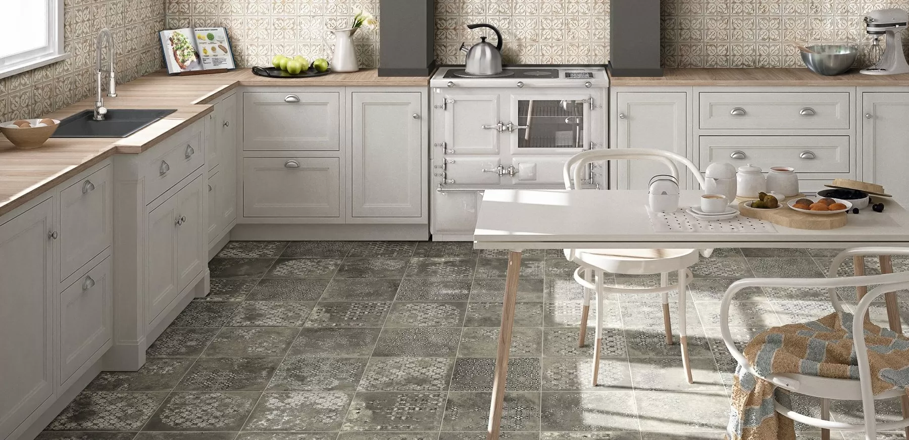 Керамогранит Antigua Deco Graphite 33*33