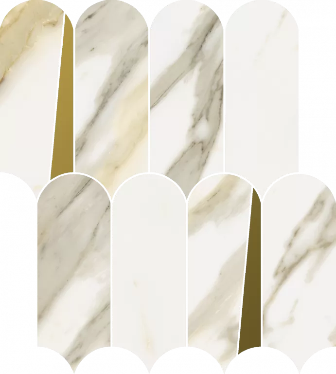 Мозаика 620110000230 Stellaris Calacatta Gold Mosaico Elegant Lux 32.5x36.1