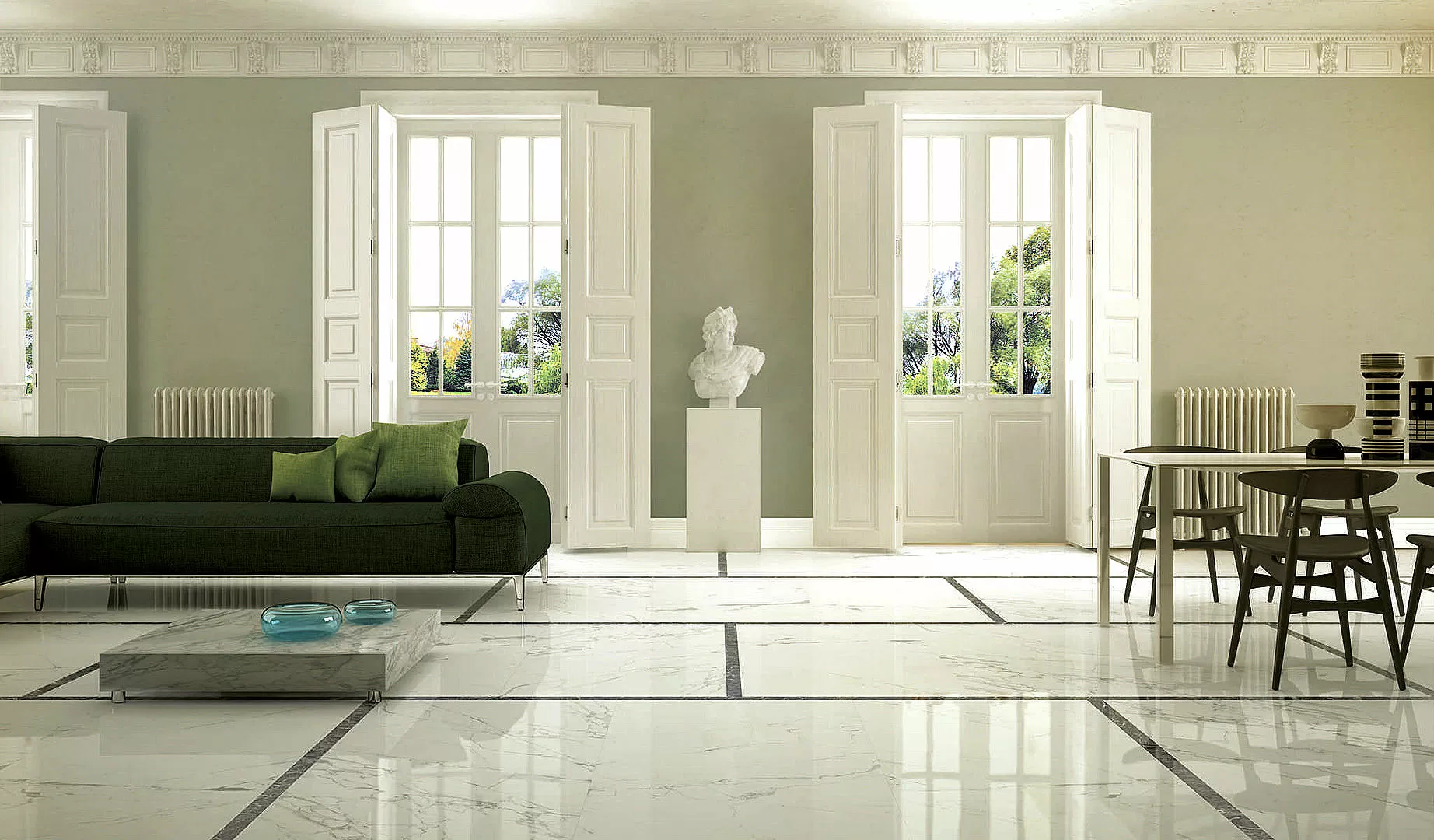 Мозаика Anima Calacatta Oro Composizione F Lucidato 30*30