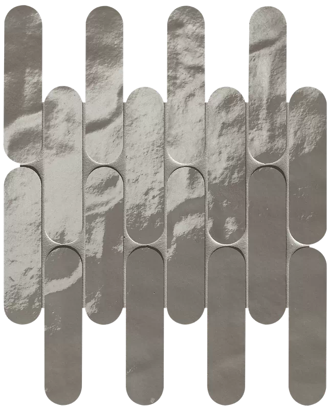 Мозаика fRNV Glim Grigio Fumo Curve Mosaico Brillante 29x29,5