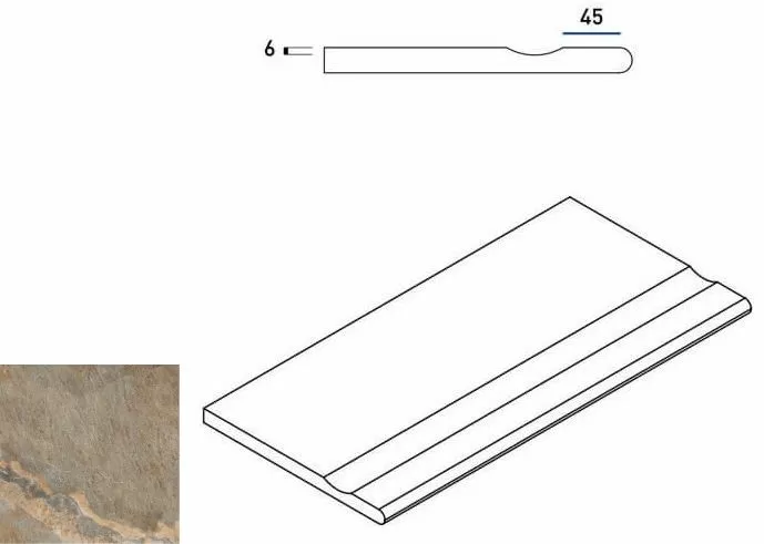 Керамогранит 620090000212 DARK BORDO SVASATO ROUND 30x60