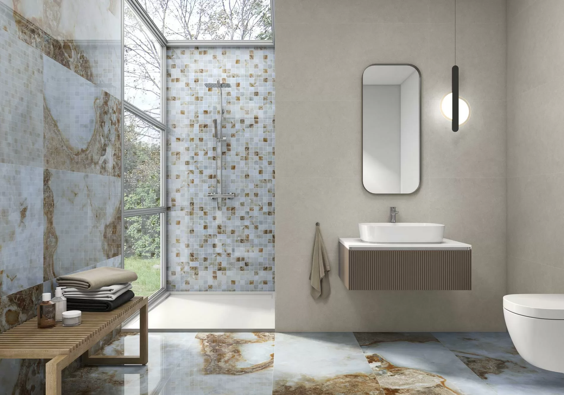 Мозаика MALLA HEX CR. LUX DANAE NAVI 32,5x22,5