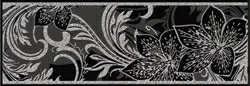 Плитка 1501-0047 Бордюр Азур черный 8,5x25