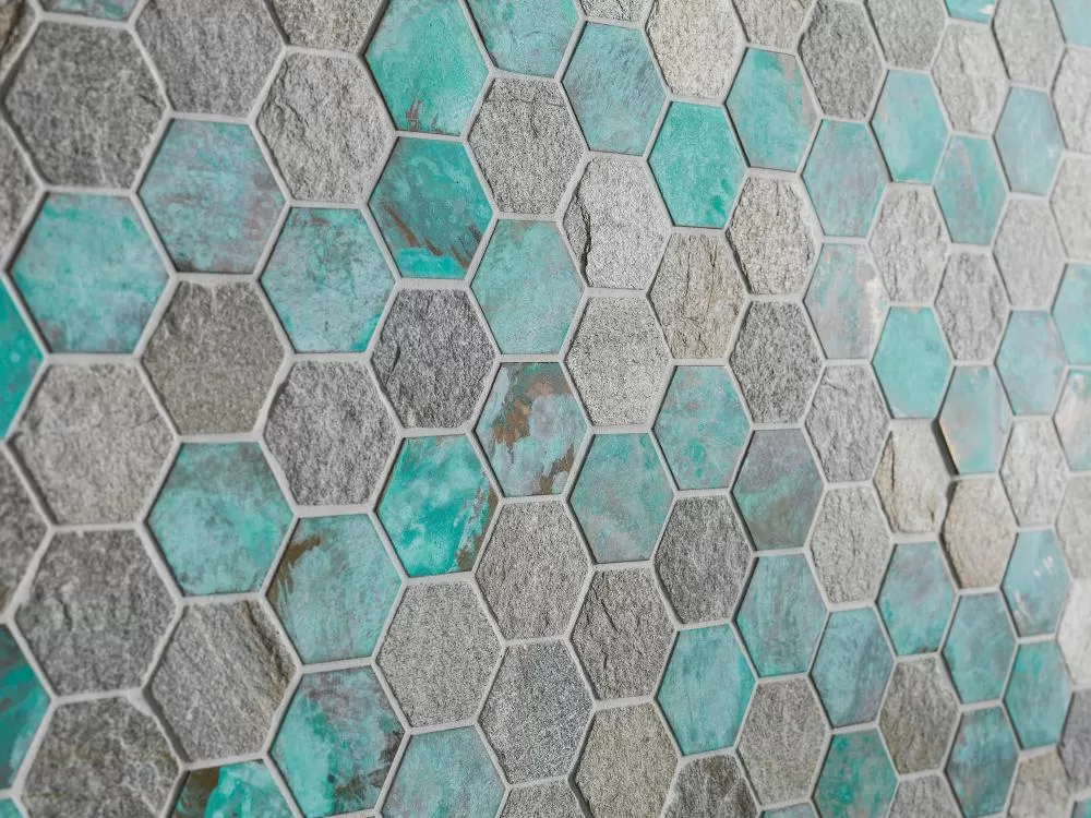 Мозаика L241715271 Worn Hexagon Verdigris 30x30,5