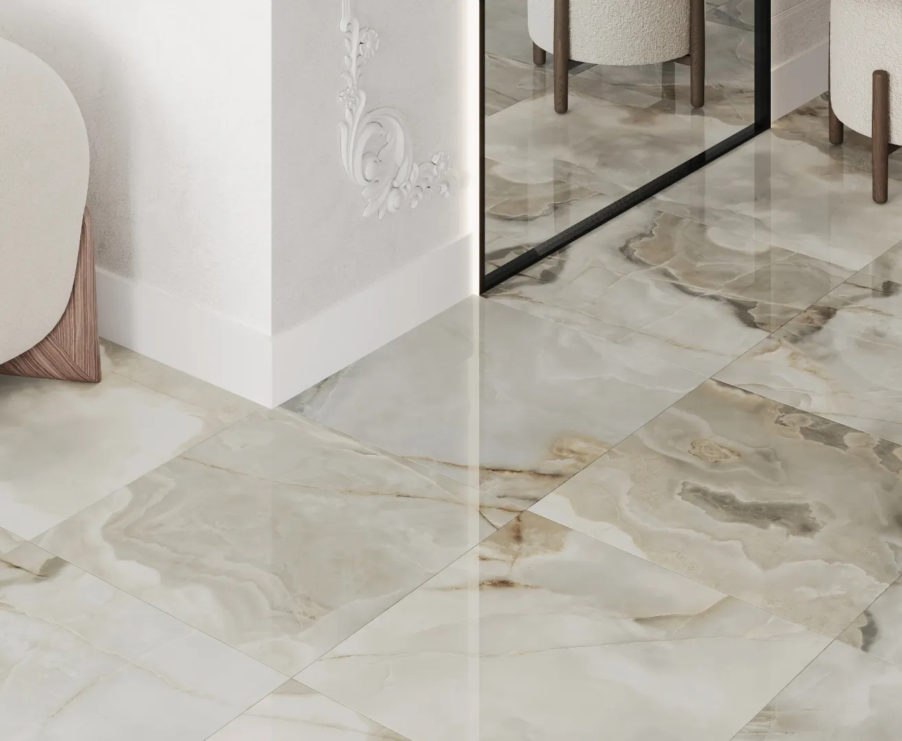 Керамогранит Onyx Newest бежевый полированный 60х60