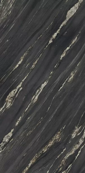 Керамогранит UM6L157674 TROPICAL BLACK Lucidato Shiny 6mm 150х75