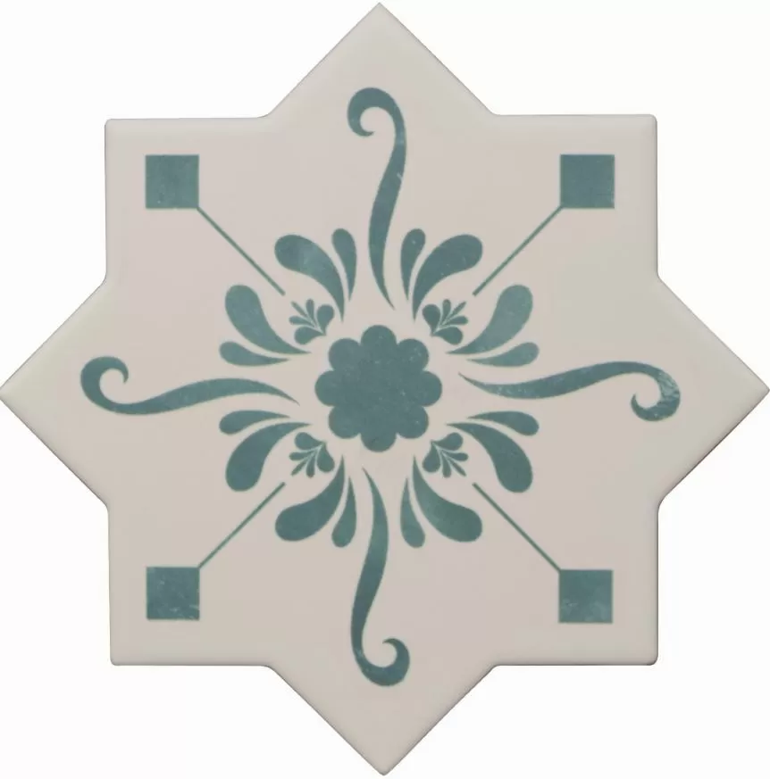 Керамогранит Becolors Star Dec. Stencil Lagoon 13.25х13.25