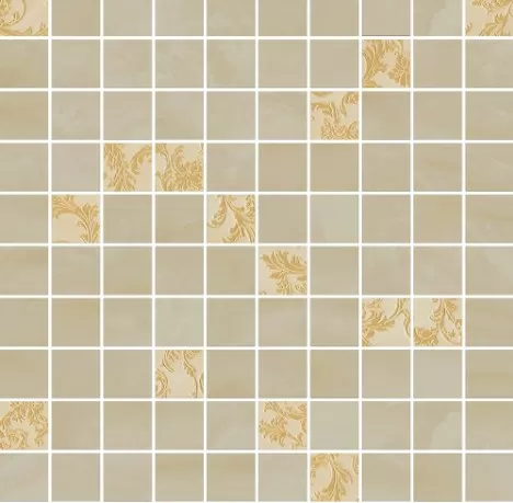 Керамогранит 240824 MOSAICS T100 DECORATO BEIGE 29,1x29,1