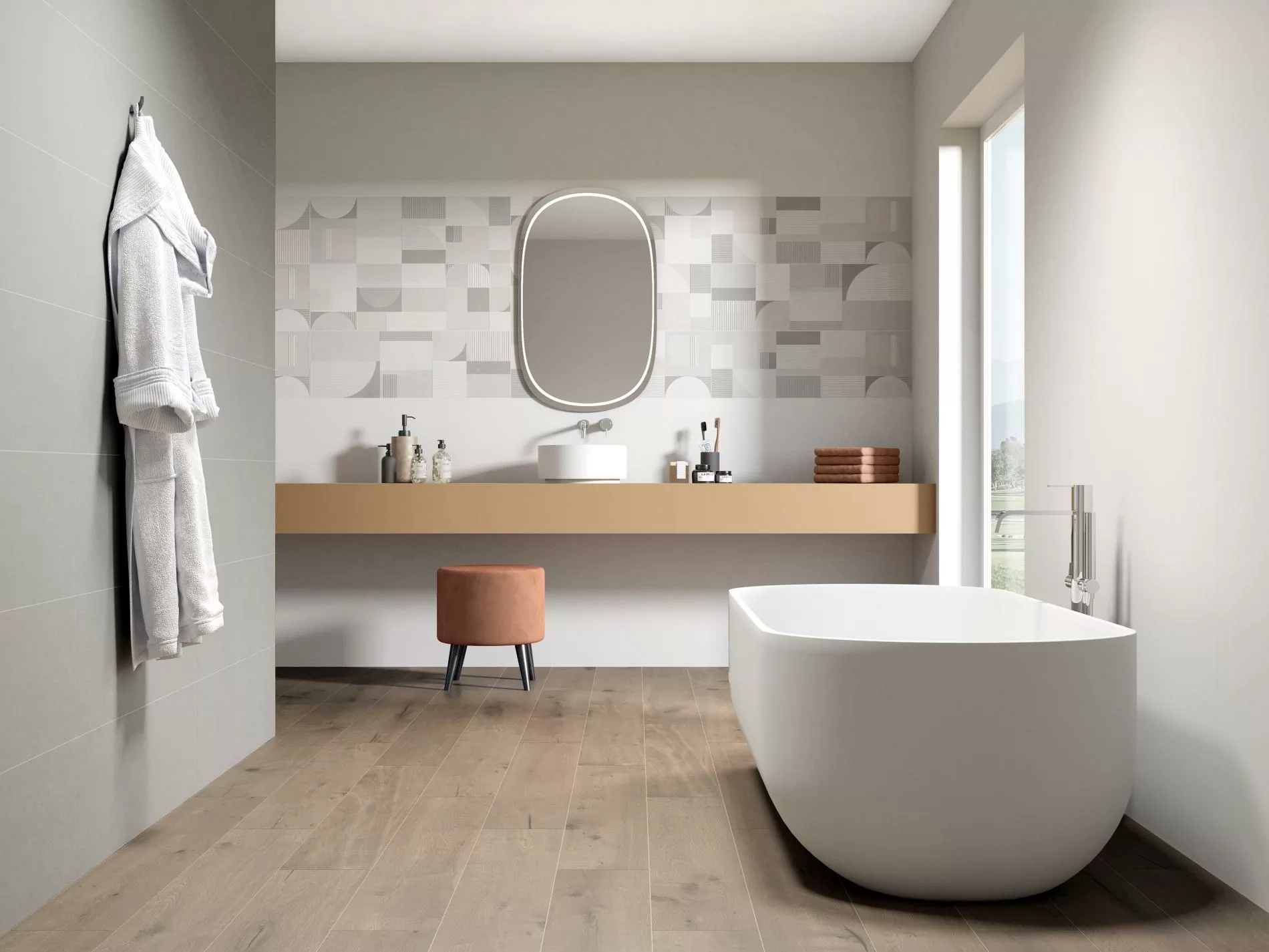 Керамогранит Es.Oldmanor Dark Matt Rect. 90x90