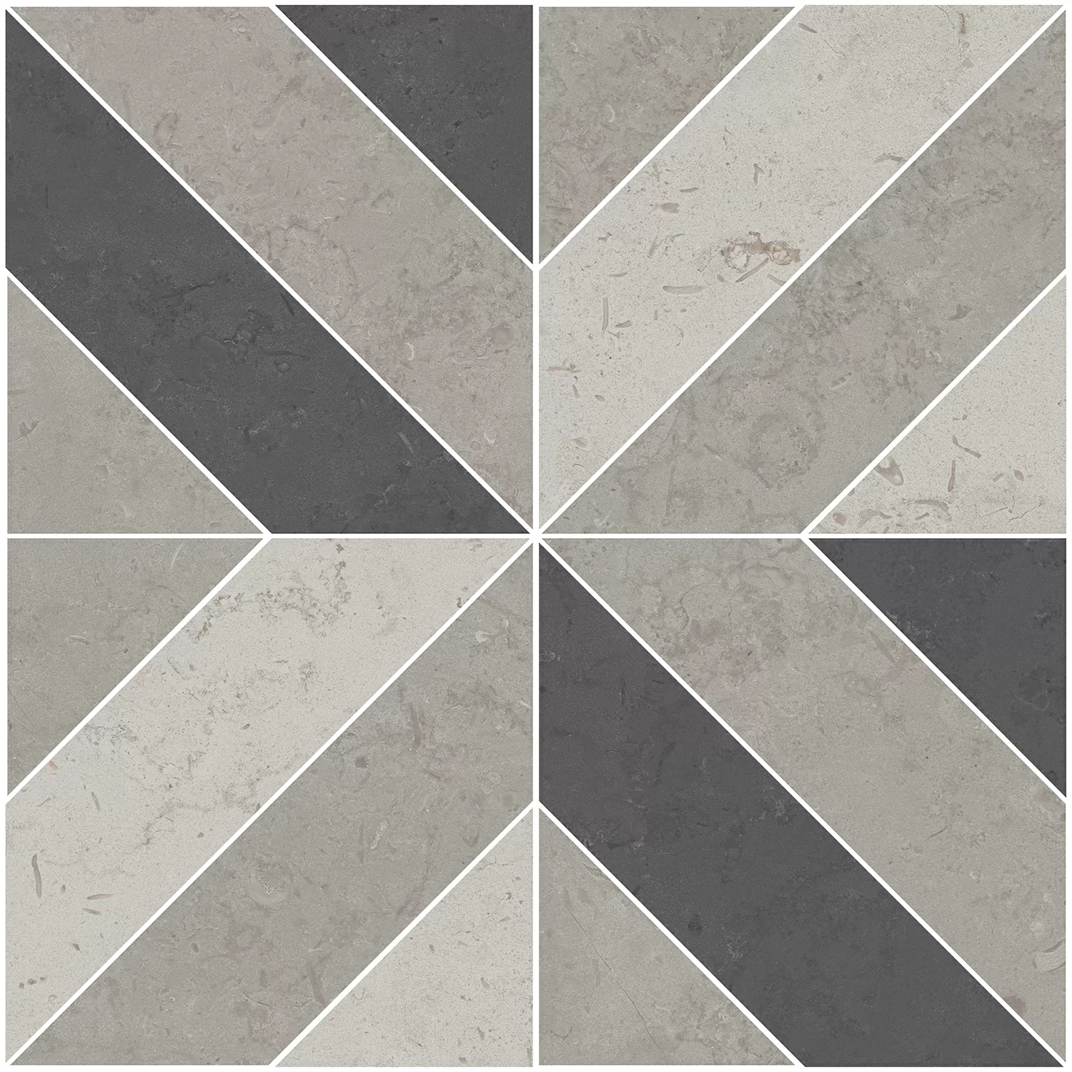 Керамогранит ID124T Декор Про Лаймстоун серый матовый 60х60