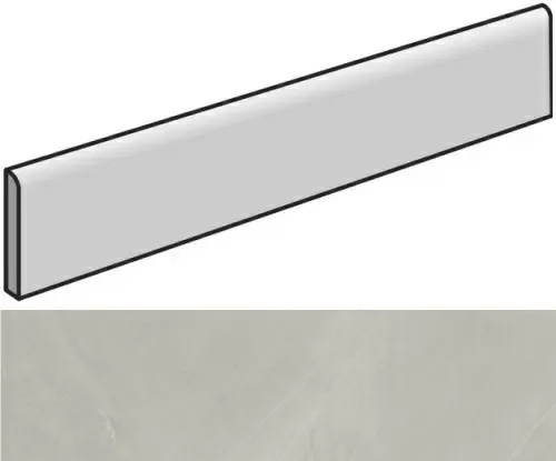 Керамогранит 610130005311 Continuum Silver Battiscopa 7.2x80