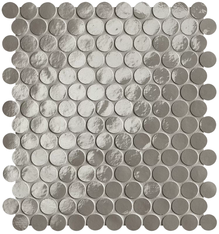 Мозаика fROJ Glim Grigio Fumo Round Mosaico Brillante 29,5x32,5