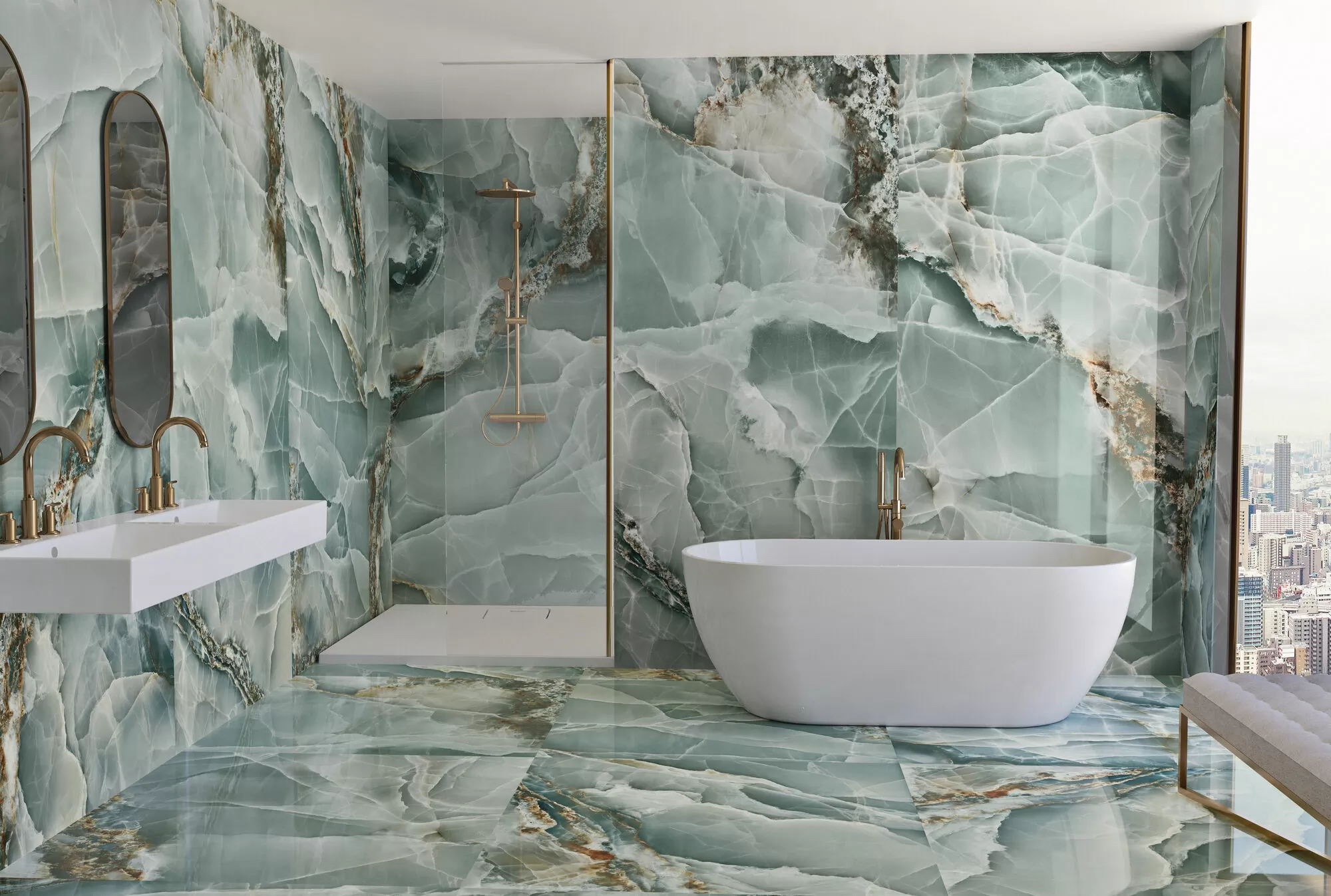 Керамогранит Onyx Turquoise Pulido 120x120