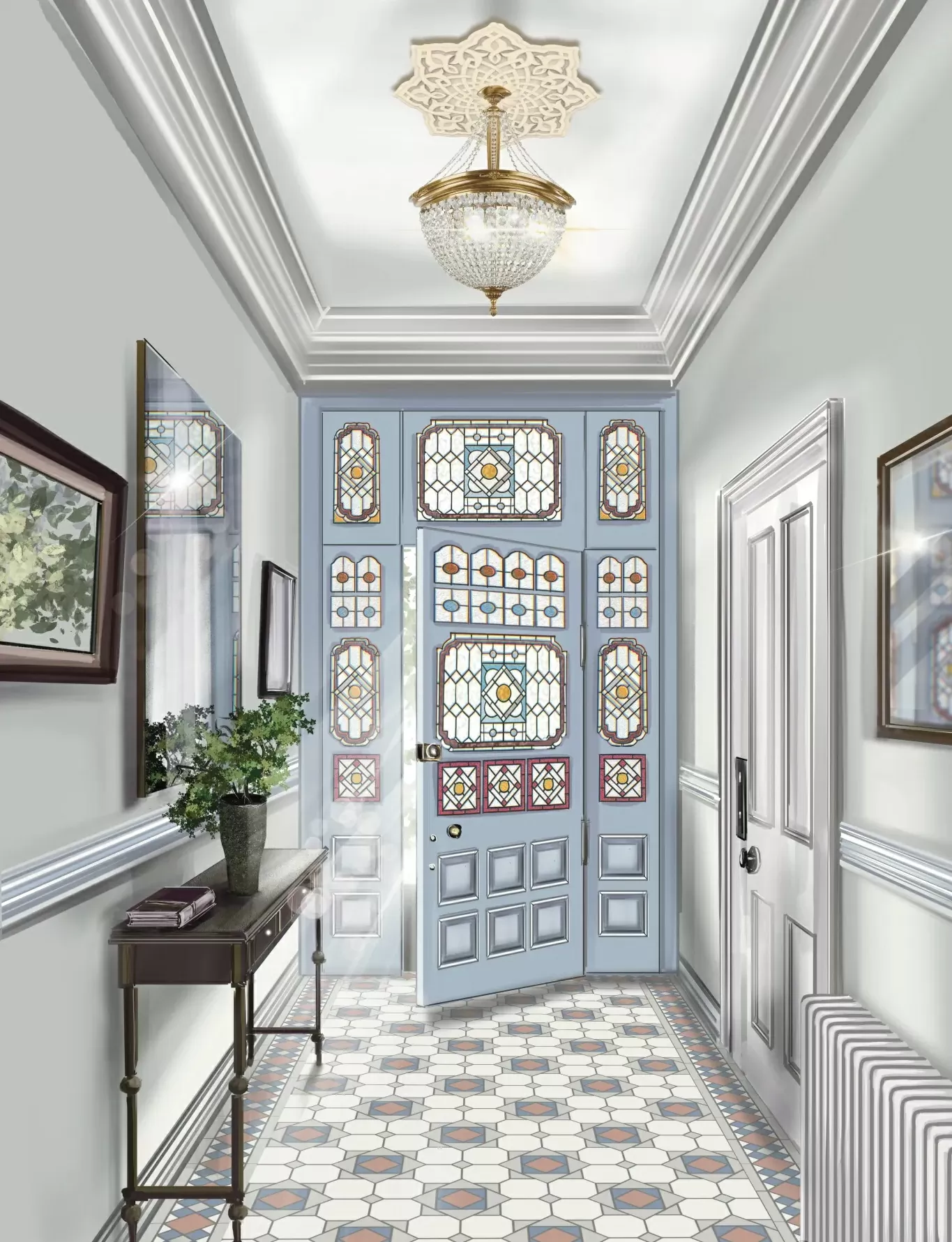 Керамогранит Бордюр Лия (01/02/08/05) 14.1x27.7