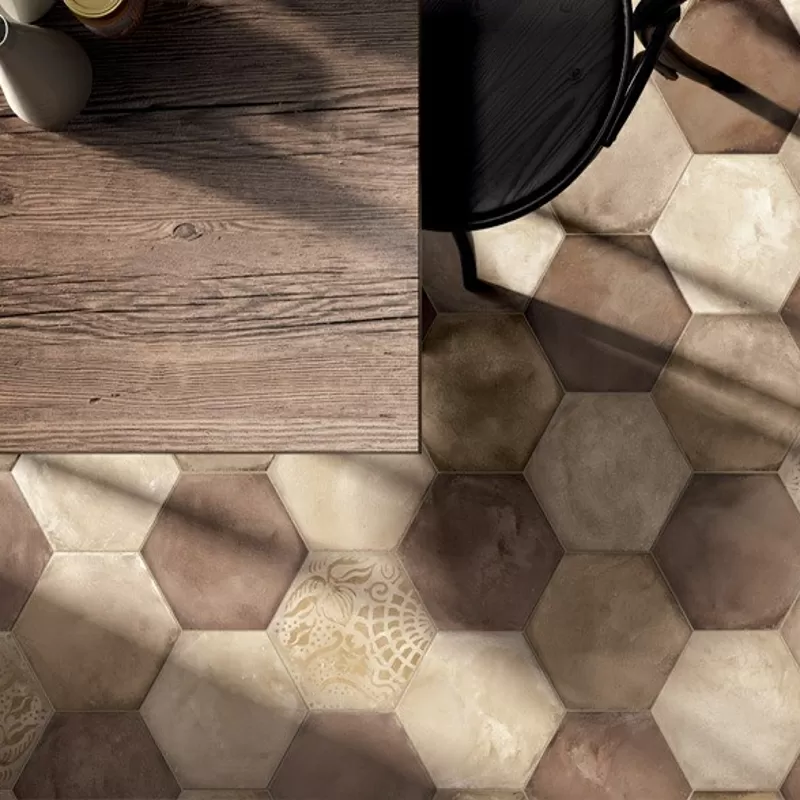Керамогранит 0092 Terra Grigio Esagonо 25х21,6