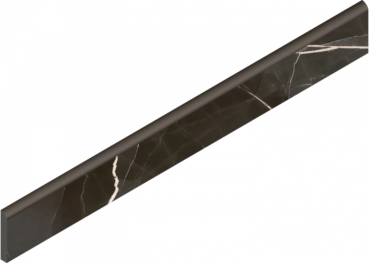 Керамогранит 610130007455 Stellaris Absolut Black Battiscopa Nat 7.2x60