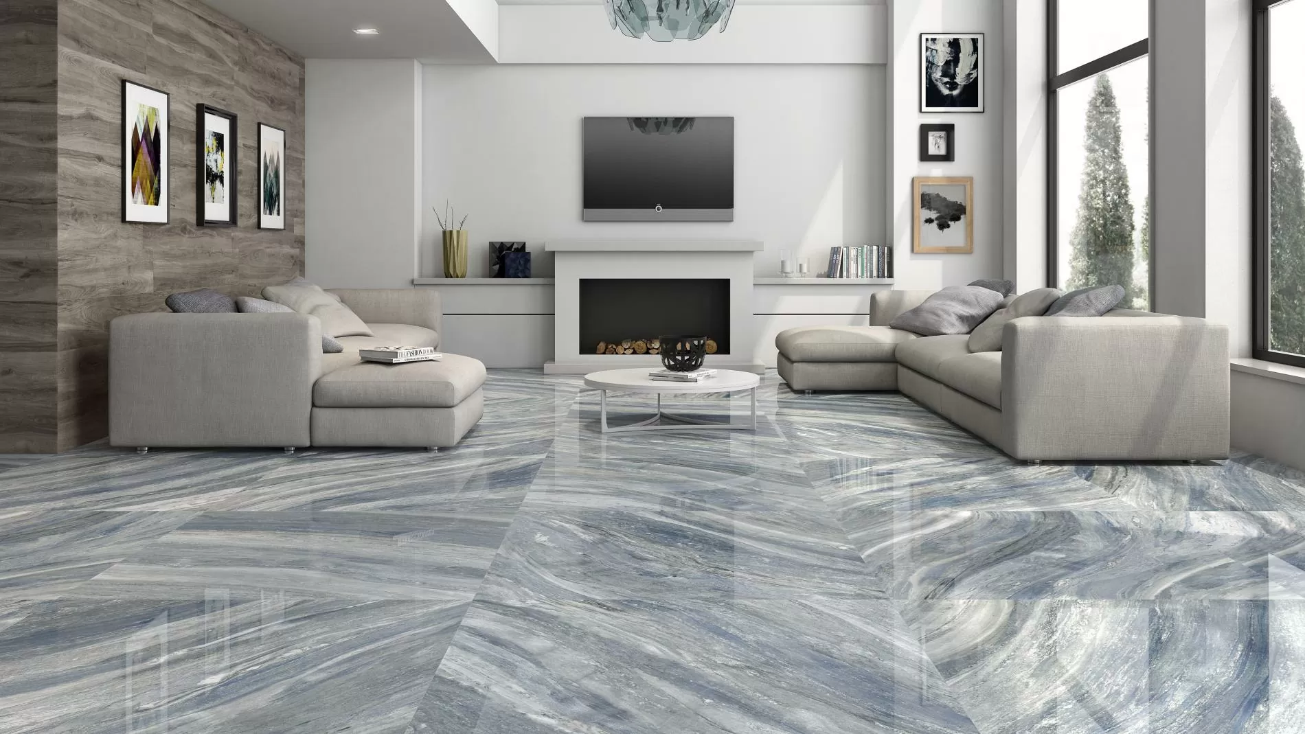 Керамогранит Cr. Lux Ossola Blue Leviglass 60x120