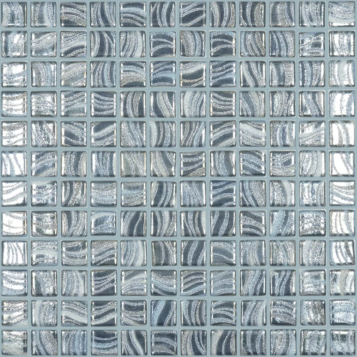 Мозаика Glitter Blue 7800 (на сетке) 25x25 31,7x31,7
