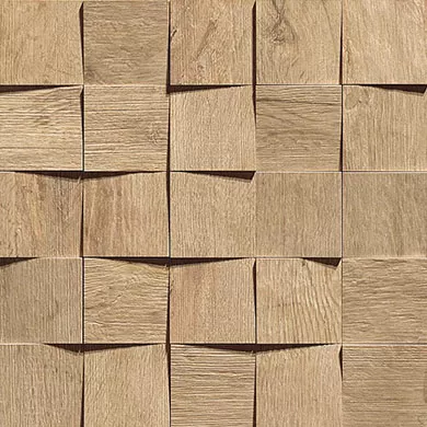 Керамогранит AMV0 Axi Golden Oak Mosaico 3D 35x35