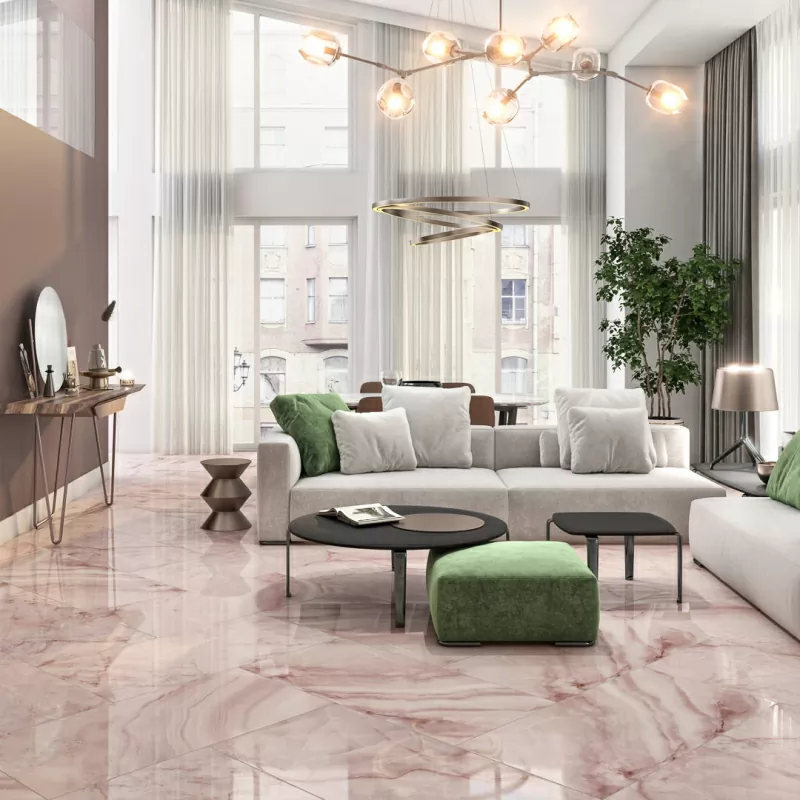 Керамогранит SG595222R Ониче зелёный светлый лаппатированный обрезной 119,5x238,5x0,9