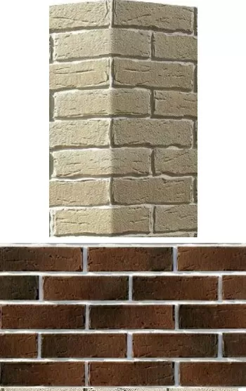 Искусственный камень 379-45 Сити брик угол 10x22x7