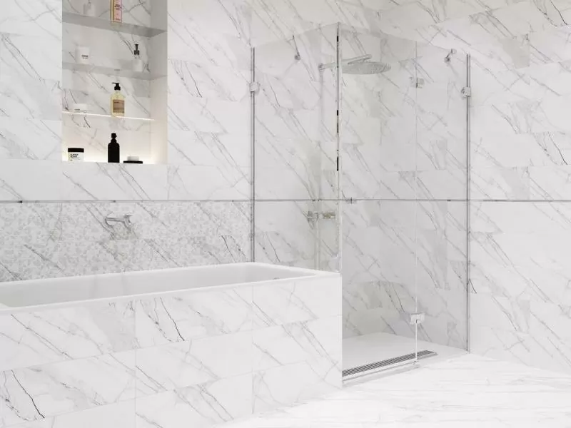 Керамогранит 6246-0037 Pulse Бело-серый 45x45