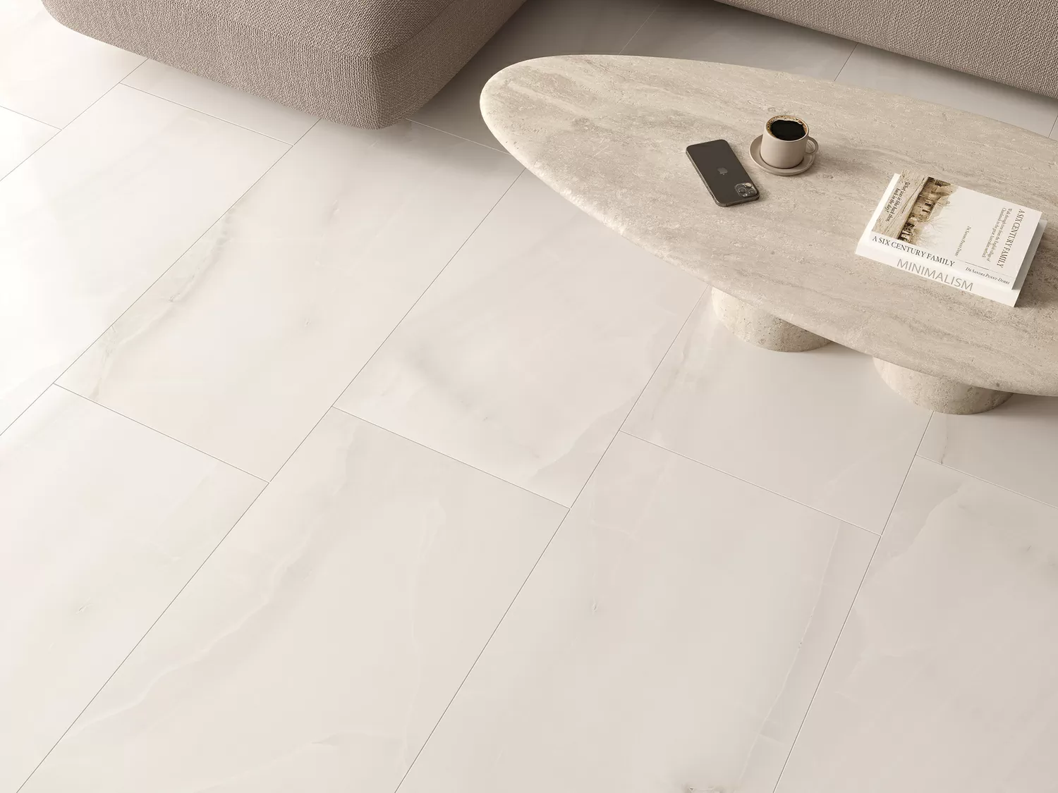 Керамогранит 17128 Lumina Onyx полированный светло-серый ректификат 60x120