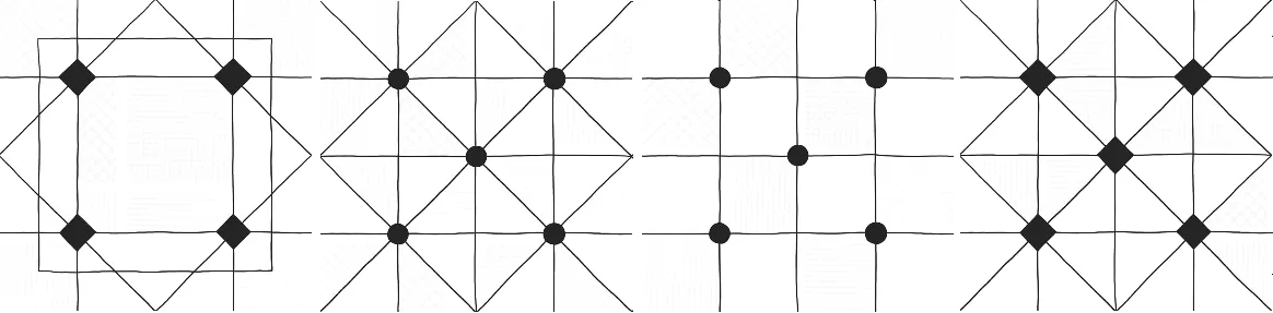 Керамогранит 6032-0434 Домино декор геометрия 30x30
