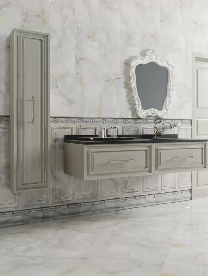 Плитка NC Royal Lineare Silver Rettificato 30x90