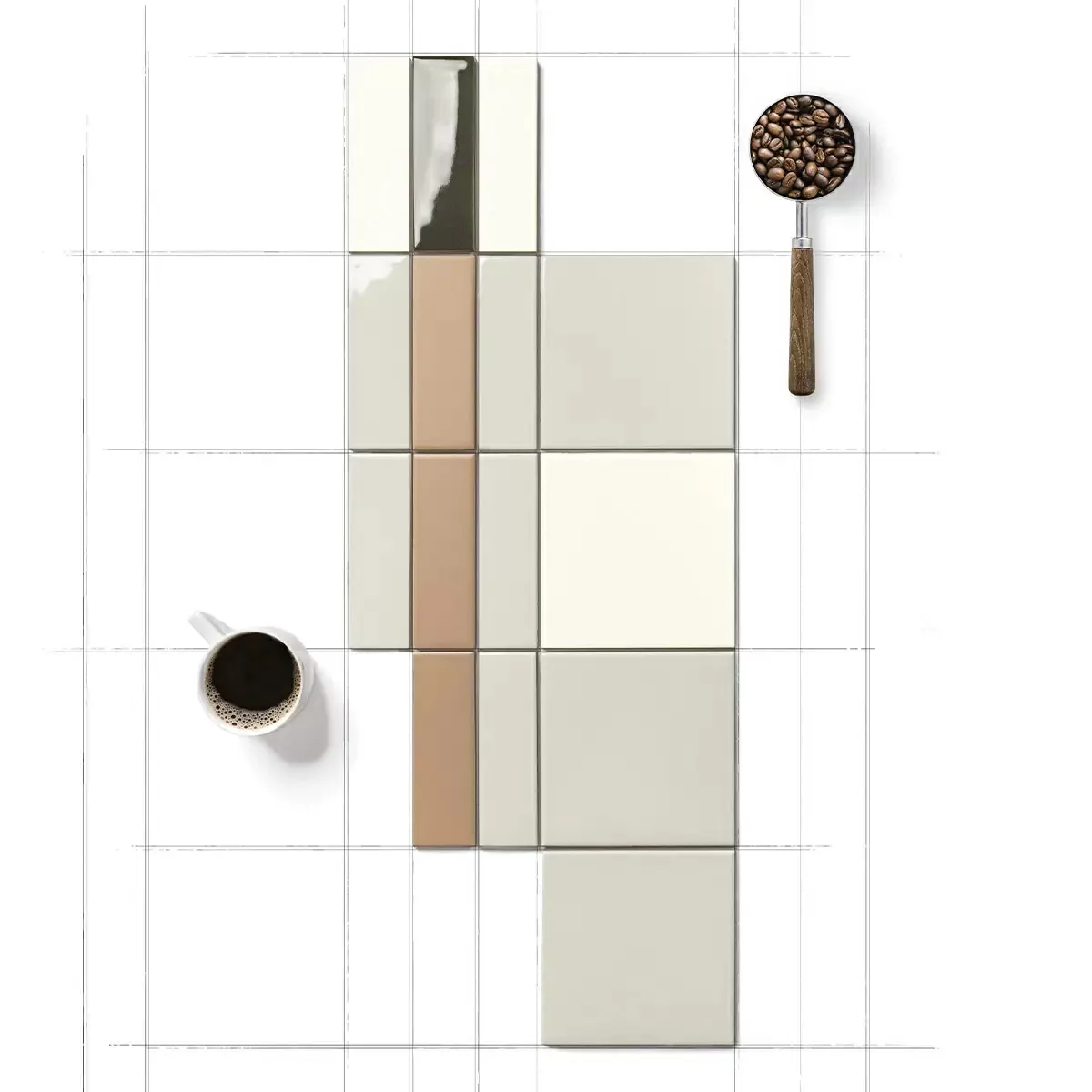 Керамогранит 133014 Bits Square Tundra Gloss 11,6x11,6