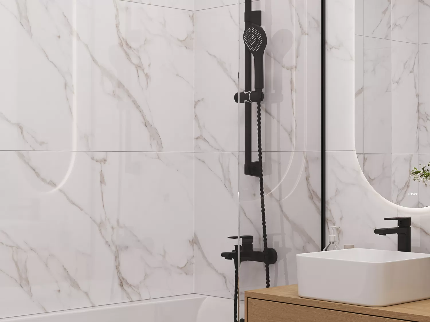 Керамогранит 17419 Neve полированный белый ректификат 60x120