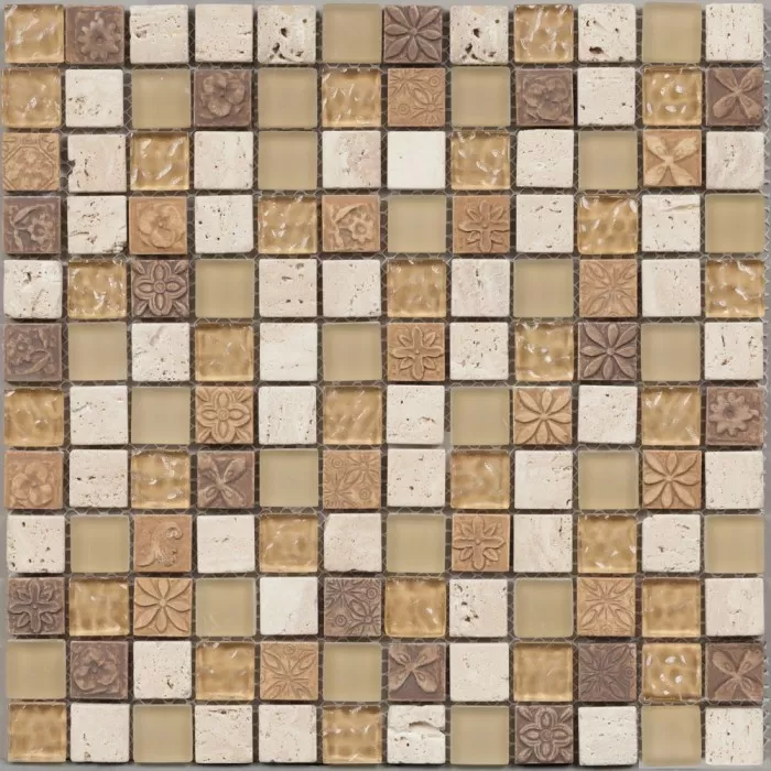 Мозаика DAO-66 стекло+камень 2.3х2.3 30х30