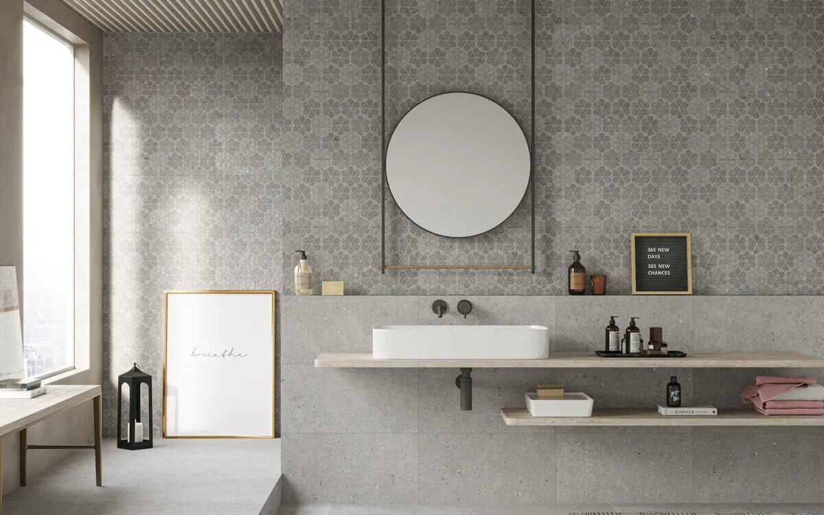 Керамогранит Cement Stone White Lapp 60x120