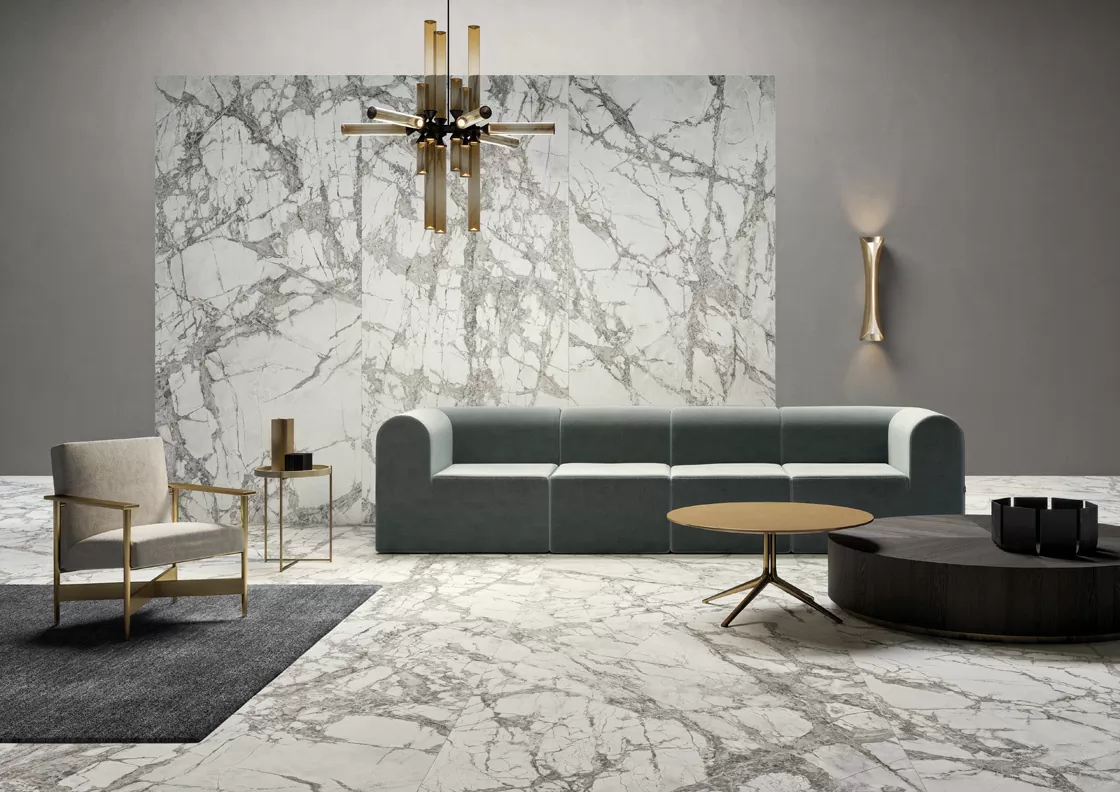 Керамогранит LS6DL00 Slimtech Delight Calacatta Oro Nat 6mm 260x120
