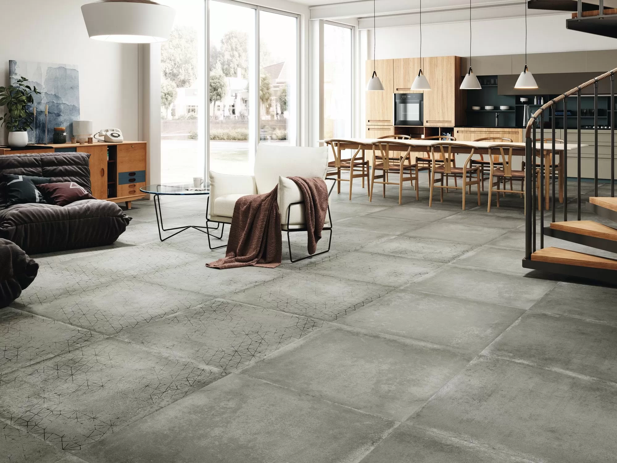 Керамогранит Grafton Over Grey Natural Rect R11 80x80