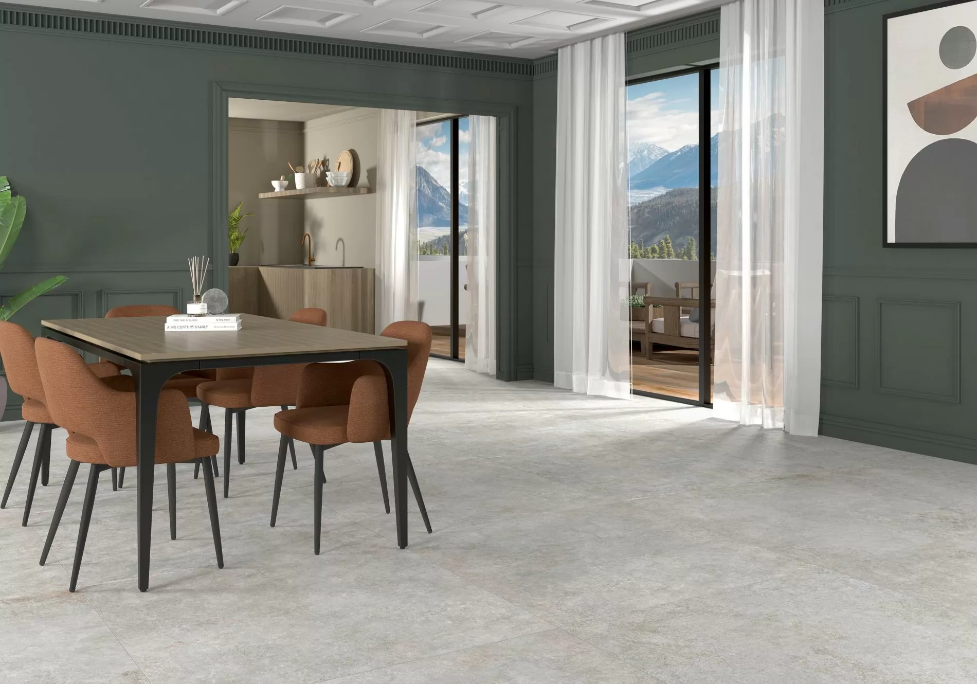Плитка Odeon Gris Decor Rec 30x90