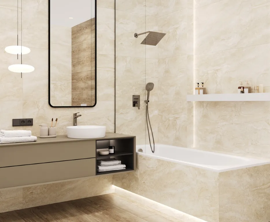 Керамогранит LP6060G0101R Polaris Beige бежевый матовый карвинг 59,5х59,5